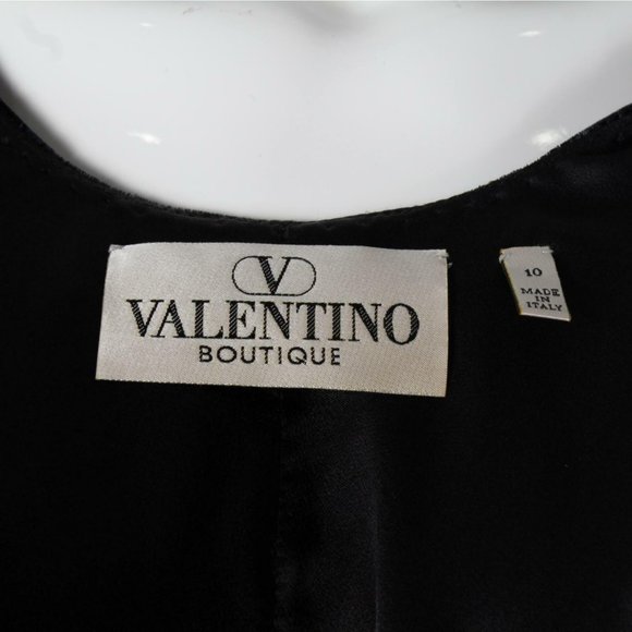 VALENTINO Black Velvet Sleeveless V-Neck Maxi Backless Dress - US 10 - Picture 7 of 7